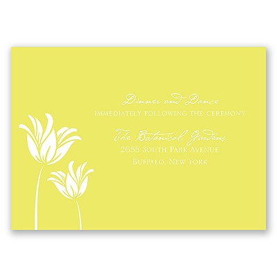 Blossoming Brides - Reception Card