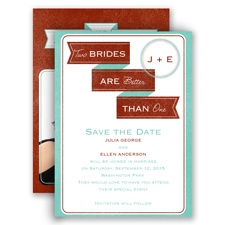 Two Brides - Save the Date Card