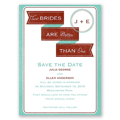 Two Brides - Save the Date Card