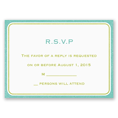 Two Grooms - Response Card and Envelope