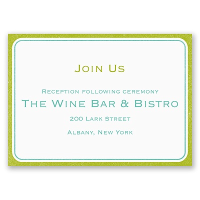 Two Grooms - Reception Card