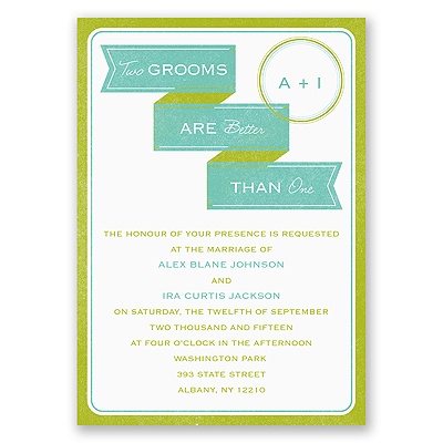 Two Grooms - Invitation