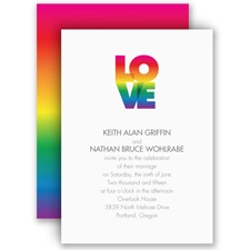 Rainbow Love - Invitation