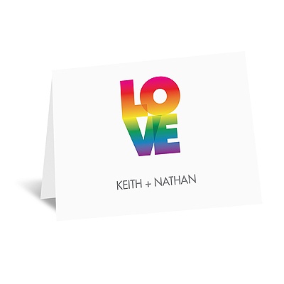 Rainbow Love - Note Card and Envelope