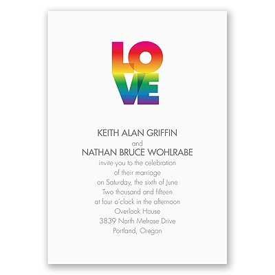 Rainbow Love - Invitation