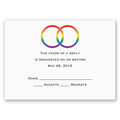 Rainbow Rings - Response Card and Envelope