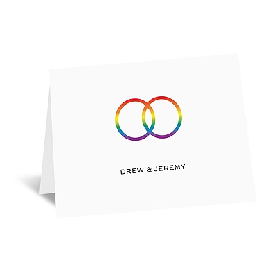 Rainbow Rings - Note Card and Envelope