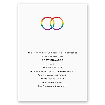 Rainbow Rings - Invitation