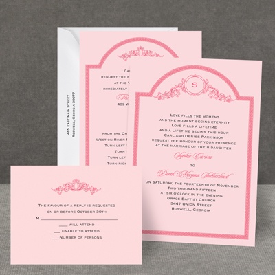 Elegant Frame - Cotton Candy - All In One Invitation