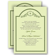 Elegant Frame - Honeydew - All In One Invitation