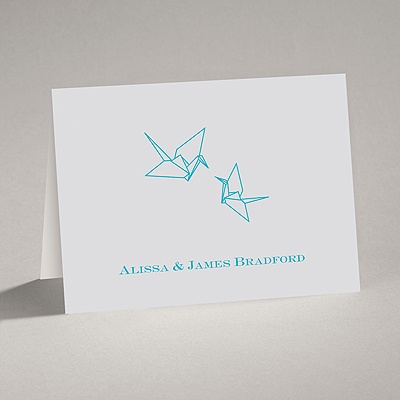 Origami Cranes - Note Card and Envelope