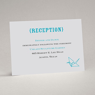Origami Cranes - Reception Card