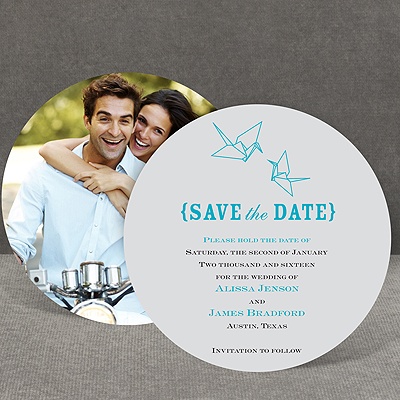 Origami Cranes - Save the Date Card
