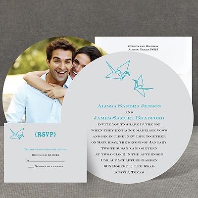 Origami Cranes - Invitation
