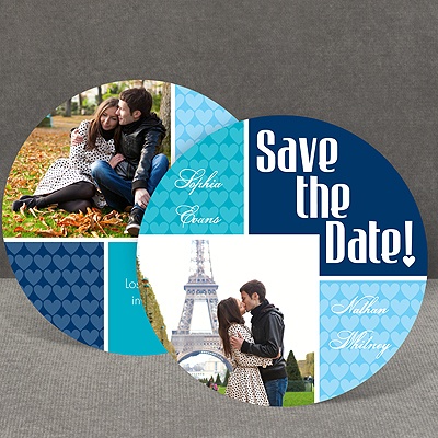 Heart This - Navy - Save the Date Card