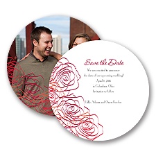 Whimsical Roses - Cherry - Save the Date Card
