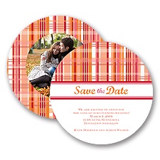 Mad About Plaid - Corabell - Save the Date Card