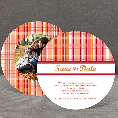 Mad About Plaid - Corabell - Save the Date Card