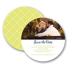 Simple Lattice - Limelight - Save the Date Card