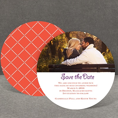 Simple Lattice - Tango - Save the Date Card