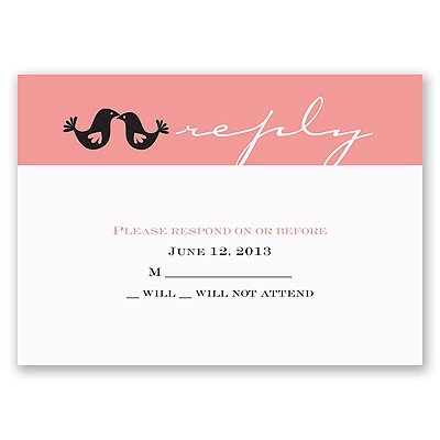 Lovebirds - Response Card and Envelope