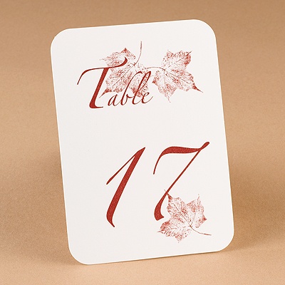 Table Number Cards Wedding on Accessories    Wedding Decorations    Leaf Table Number Cards