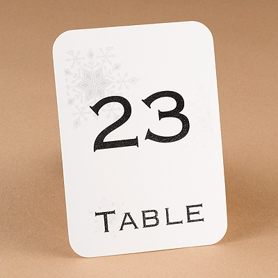 Snowflake Table Number Cards