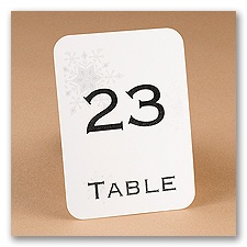Snowflake Table Number Cards