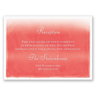 Watercolor Whimsy - Reception Card
