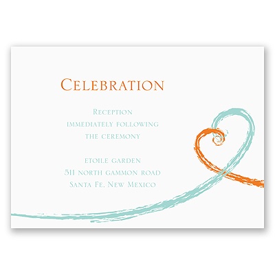 Swirl Hearts - Reception Card