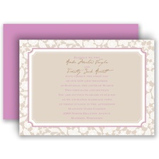 Lacy Flowers - Invitation
