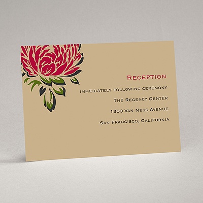 Vintage Peonies - Reception Card