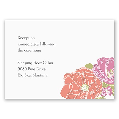 Whimsical Poppies - Reception Card