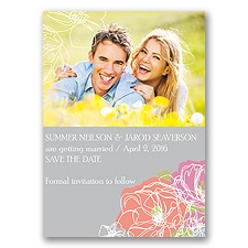 Whimsical Poppies - Save the Date Magnet