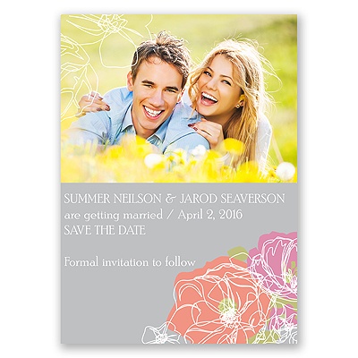 Whimsical Poppies - Save the Date Magnet
