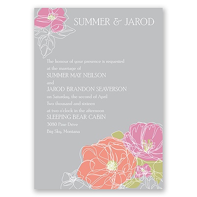 Whimsical Poppies - Invitation