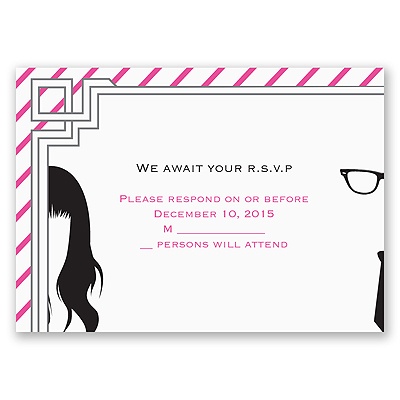 Hipster Silhouette - Response Card and Envelope