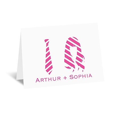 Hipster Silhouette - Note Card and Envelope