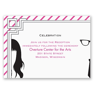 Hipster Silhouette - Reception Card