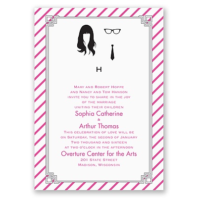 Hipster Silhouette - Invitation