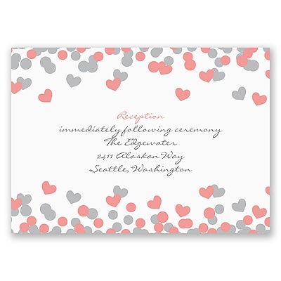 Heart Confetti - Reception Card