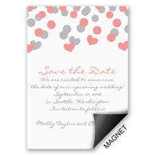 Heart Confetti - Save the Date Magnet