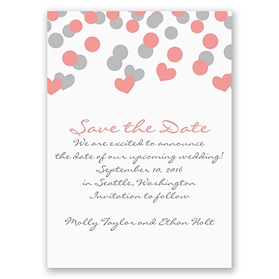 Heart Confetti - Save the Date Magnet