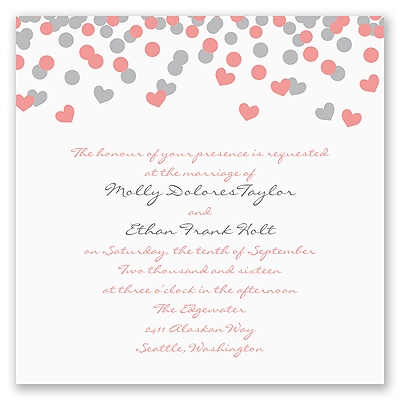 Heart Confetti - Invitation