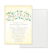 Blossom Together - Aqua - Invitation