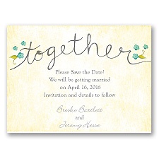 Blossom Together - Aqua - Save the Date Magnet