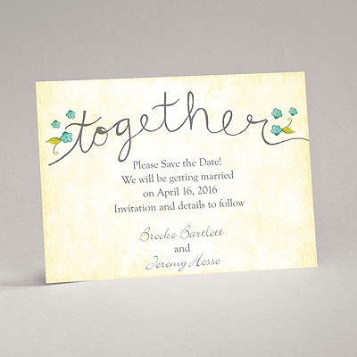 Blossom Together - Aqua - Save the Date Magnet