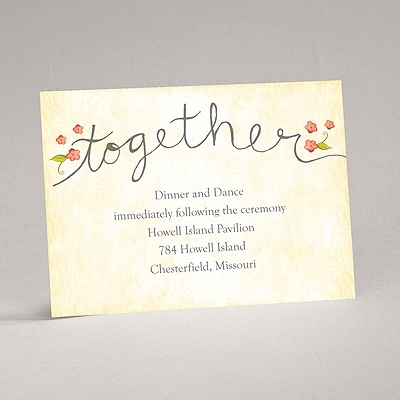 Blossom Together - Posie Pink - Reception Card