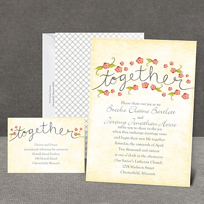 Blossom Together - Posie Pink - Invitation