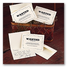 Wanted! - Wedding Party Cards